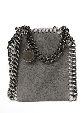 Stella McCartney Gray Tiny Falabella Bag with Silver Chain with COA